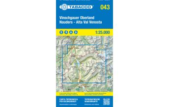 Mountainbike-Touren - Mountainbikekarten Tabacco-Karte 043, Vinschgauer Oberland/Alta Val Venosta 1:25.000 Tabacco