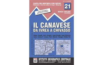 Wanderkarten Italien IGC-Wanderkarte 21, Il Canavese da Ivrea a Chivasso 1:50.000 IGC