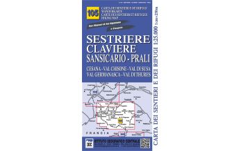 Wanderkarten Italien IGC WK 105 Italien Alpin - Alta Valle Susa, Chisone, Germanasca 1:25.000 IGC