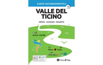 Hiking Maps Europe Geo4Map Wanderkarte Valle del Ticino 1, 1:50.000 Geo4map 