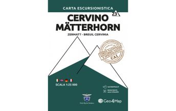 Wanderkarten Schweiz & FL Geo4Map Wanderkarte 23, Cervino/Mätterhorn 1:25.000 Geo4map 