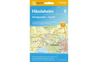 Hiking Maps Scandinavia Sverigenserien-Karte 5, Hässleholm 1:50.000 Norstedts