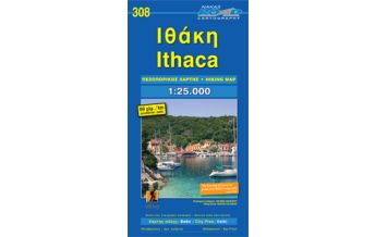 Inselkarten Ionisches Meer Road Hiking Map 308, Itháca 1:25.000 Road Editions