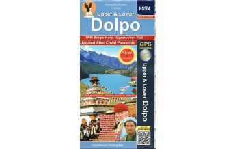 Wanderkarten Himalaya Himalayan Map House Trekking Map N504, Upper & Lower Dolpo 1:125.000 Himalayan MapHouse