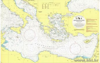 Seekarten Türkei und Naher Osten Kroatische Seekarte 109 / INT302 – Sredozemno more, istocni dio / Östliches Mittelmeer 1:2.500.000 Hrvatski Hidrografski Institut