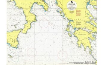 Seekarten Italien Kroatische Seekarte 102 - Jonsko more 1:750.000 Hrvatski Hidrografski Institut