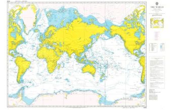Nautical Charts British Admiralty Seekarte 4000 - The World 1:45.000.000 The UK Hydrographic Office