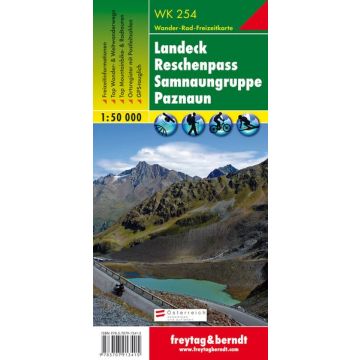 Wk 254 Landeck Reschenpass Samnaungruppe Paznaun Wanderkarte 1 50 000 Freytag Berndt
