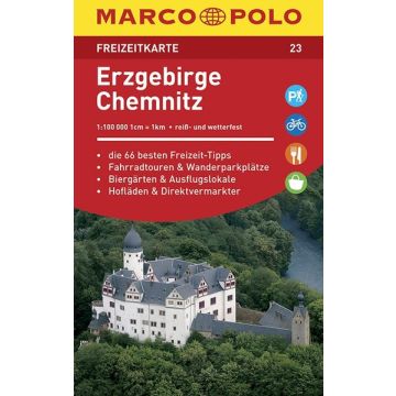 Marco Polo Freizeitkarte 23 Erzgebirge Chemnitz 1 100 000 Freytag Berndt