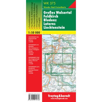 Wk 375 Grosses Walsertal Feldkirch Bludenz Laterns Liechtenstein Wanderkarte 1 50 000 Freytag Berndt
