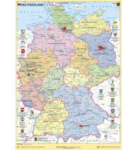 Deutschland politisch mit Bundesländerwappen Stiefel GmbH