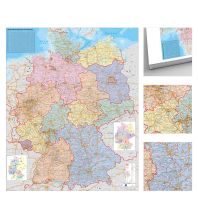 Deutschland Organisationskarte politisch zum Pinnen auf EasyPrint - Platte Stiefel GmbH