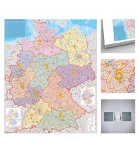 Deutschland Postleitzahlen Karte zum Pinnen auf EasyPrint - Platte mit Wandhalterung Stiefel GmbH