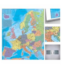 Europa Organisationskarte politisch zum Pinnen auf EasyPrint - Platte mit Wandhalterung Stiefel GmbH