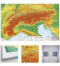 Alpenraum mit Weitwander- und Radfernwegen zum Pinnen auf EasyPrint - Platte mit Wandhalterung Stiefel GmbH