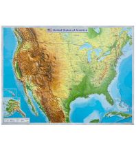 Reliefkarten 3D Reliefkarte USA groß mit Alurahmen georelief GbR