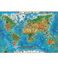 Kinderbücher und Spiele Kinderweltkarte für Kinder, Wandposter Interkart Direct