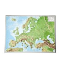 Reliefkarten 3D Reliefkarte Europa 1:16.000 klein ohne Rahmen georelief GbR