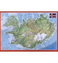 Reliefkarten 3D Reliefpostkarte Island georelief GbR