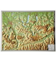 Raised Relief Maps 3D Reliefkarte Salzkammergut 1:300.000 ohne Rahmen georelief GbR