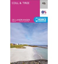 Hiking Maps Britain OS Landranger Map 46 Großbritannien - Coll & Tiree 1:50.000 Ordnance Survey UK