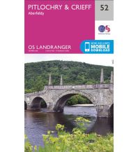 Wanderkarten Schottland OS Landranger Map 52 Großbritannien - Pitlochry & Crieff 1:50.000 Ordnance Survey UK