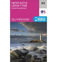Hiking Maps Britain OS Landranger Map 88 Großbritannien - Newcastle upon Tyne 1:50.000 Ordnance Survey UK