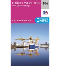 Hiking Maps Britain OS Landranger Map 106 Großbritannien - Market Weighton 1:50.000 Ordnance Survey UK