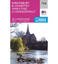 Hiking Maps OS Landranger Map 126 Großbritannien - Shrewsbury & Oswestry 1:50.000 Ordnance Survey UK