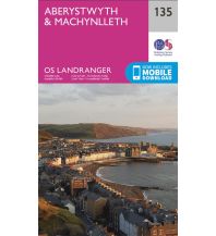 Hiking Maps OS Landranger Map 135 Großbritannien - Aberystwyth & Machynlleth 1:50.000 Ordnance Survey UK