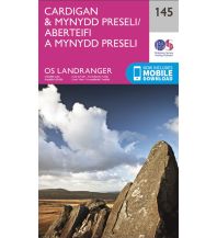 Hiking Maps OS Landranger Map 145 Großbritannien - Cardigan & Mynydd Preseli 1:50.000 Ordnance Survey UK
