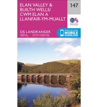 Hiking Maps Britain OS Landranger Map 147 Großbritannien - Elan Valley & Builth Wells 1:50.000 Ordnance Survey UK