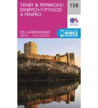 Wanderkarten Britische Inseln OS Landranger Map 158 Großbritannien - Tenby & Pembroke 1:50.000 Ordnance Survey UK