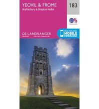 Hiking Maps England OS Landranger 183 Großbritannien - Yeovil & Frome 1:50.000 Ordnance Survey UK