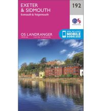 Wanderkarten England OS Landranger Map 192, Exeter & Sidmouth 1:50.000 Ordnance Survey UK