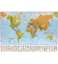 Poster und Wandkarten The World political laminated - with flags 1:60Mio. Maps International