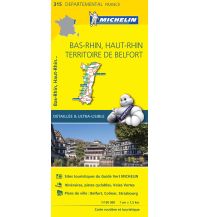 Straßenkarten Bas-Rhin / Haut-Rhin / Territoire de Belfort 1:150.000 Michelin france