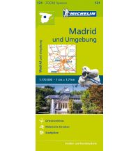 Road Maps Spain Michelin Straßenkarte Zoom 121 Spanien, Madrid und Umgebung 1:170.000 Michelin