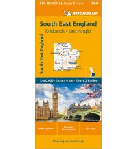 Straßenkarten Michelin Straßenkarte Regional 504 Groß Britannien, England Süd-Ost, Midlands, East Anglia 1:400.000 Michelin