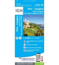 Wanderkarten Frankreich IGN Carte 4151 OT, Vico, Cargèse 1:25.000 IGN
