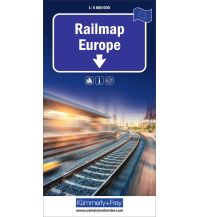 Road Maps Railmap Europe 1:5Mio. Hallwag Kümmerly+Frey AG