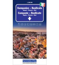 Straßenkarten Italien Kampanien - Basilicata Nr. 12 Regionalkarte Italien 1:200.000 Hallwag Kümmerly+Frey AG