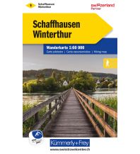 Wanderkarten Schweiz & FL K+F-Wanderkarte 1, Schaffhausen, Winterthur 1:60.000 Hallwag Kümmerly+Frey AG