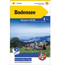 Wanderkarten Schweiz & FL K+F-Wanderkarte 2, Bodensee 1:60.000 Hallwag Kümmerly+Frey AG