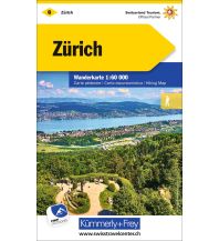Wanderkarten Nordostschweiz K+F-Wanderkarte 6, Zürich 1:60.000 Hallwag Kümmerly+Frey AG