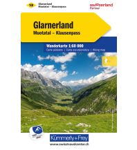 Wanderkarten Schweiz & FL Wanderkarte 12, Glarnerland, Muotatal, Klausenpass 1:60.000 Hallwag Kümmerly+Frey AG