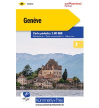 Wanderkarten Schweiz & FL K+F-Wanderkarte 21, Genève/Genf 1:60.000 Hallwag Kümmerly+Frey AG