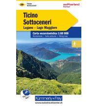 Wanderkarten Schweiz & FL Wanderkarte 29, Tessin Süd/Ticino Sottoceneri, Lugano, Lago Maggiore 1:60.000 Hallwag Kümmerly+Frey AG