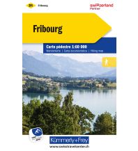 Wanderkarten Schweiz & FL K+F-Wanderkarte 31, Fribourg/Freiburg 1:60.000 Hallwag Kümmerly+Frey AG