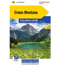 Wanderkarten Schweiz & FL K+F-Wanderkarte 32, Crans-Montana 1:60.000 Hallwag Kümmerly+Frey AG